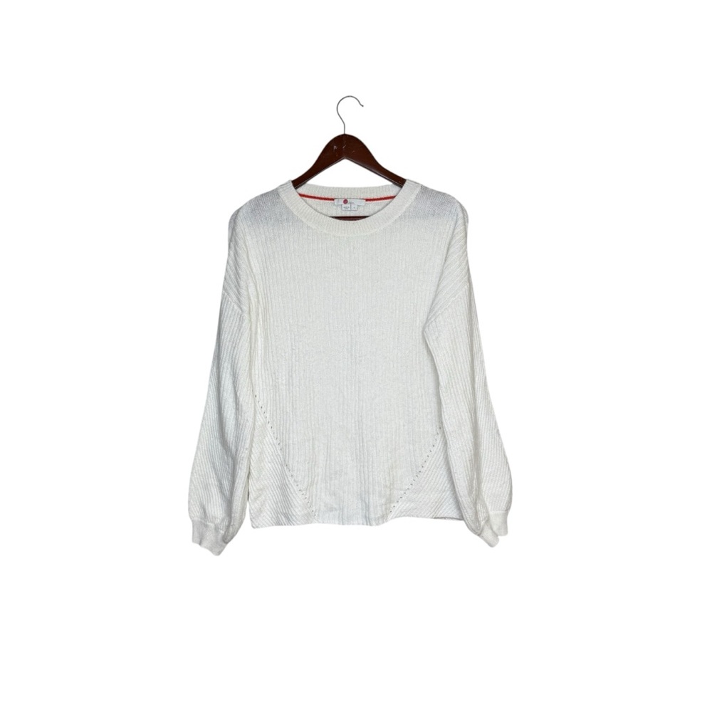 Boden White Cream Knit Sweater Small